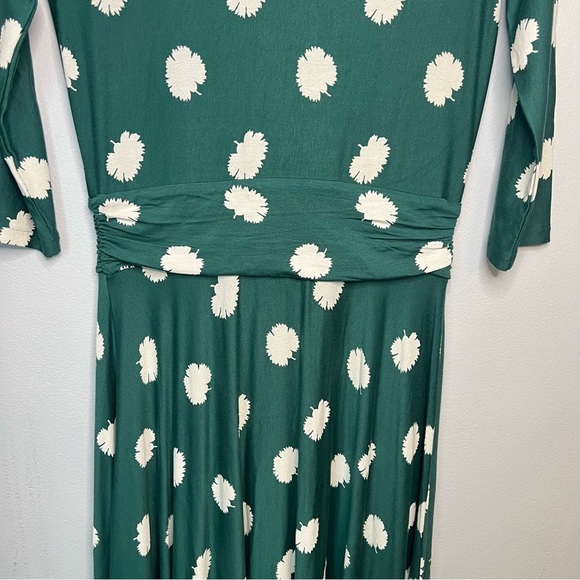 BODEN Maisie Jersey midi dress Sz 6 Forest carnation bud J0331 Asymmetrical Tall - Picture 4 of 10